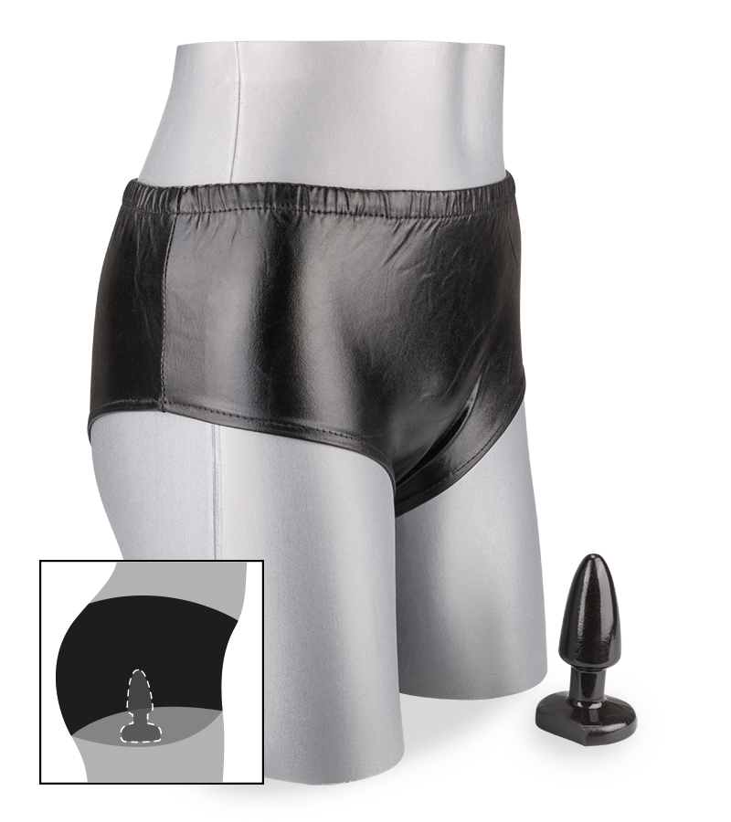 Vinyl butt plug knickers