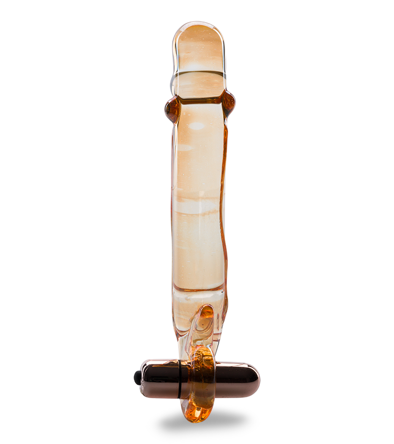 Virtuoso vibrating glass dildo