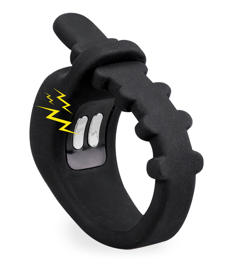 Voltage adjustable e-stim cock ring