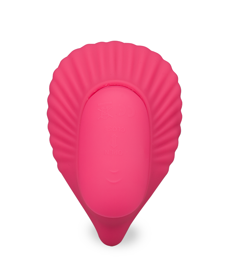 Wearable vibrating shell dildo