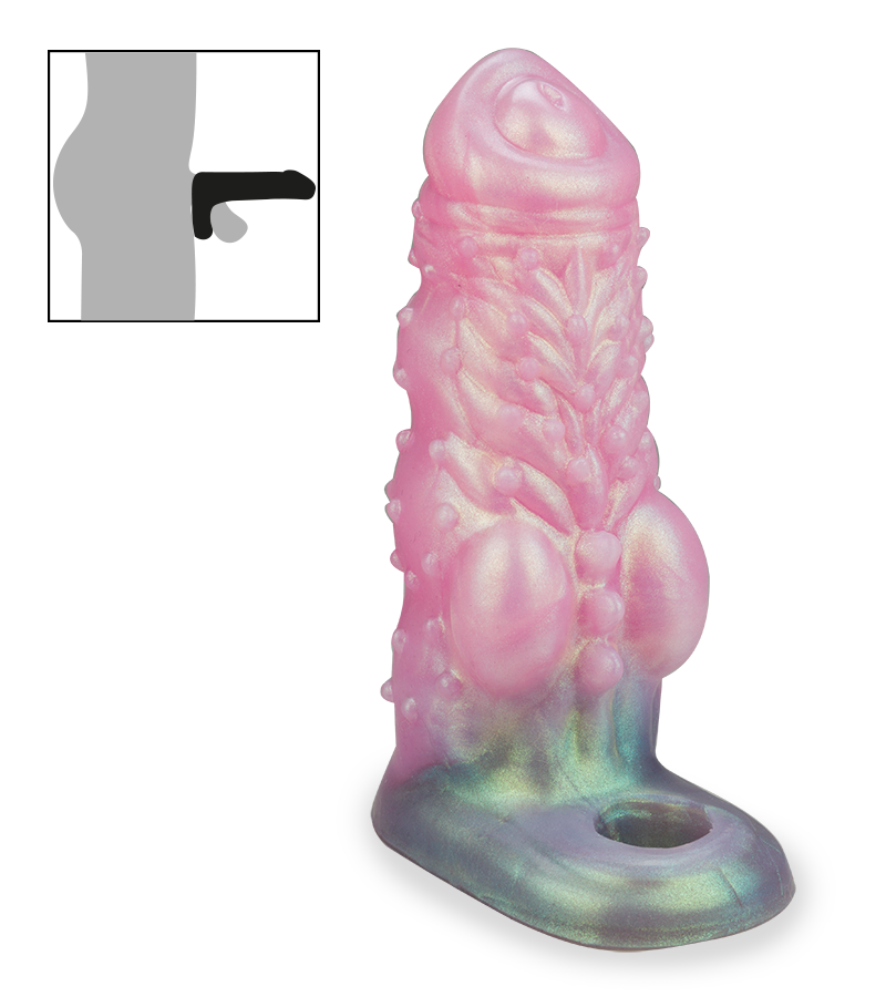 Werewolf silicone cock-sleeve