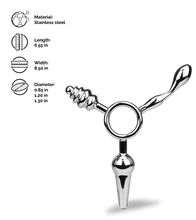Load image into Gallery viewer, Wheel triple metal butt plug