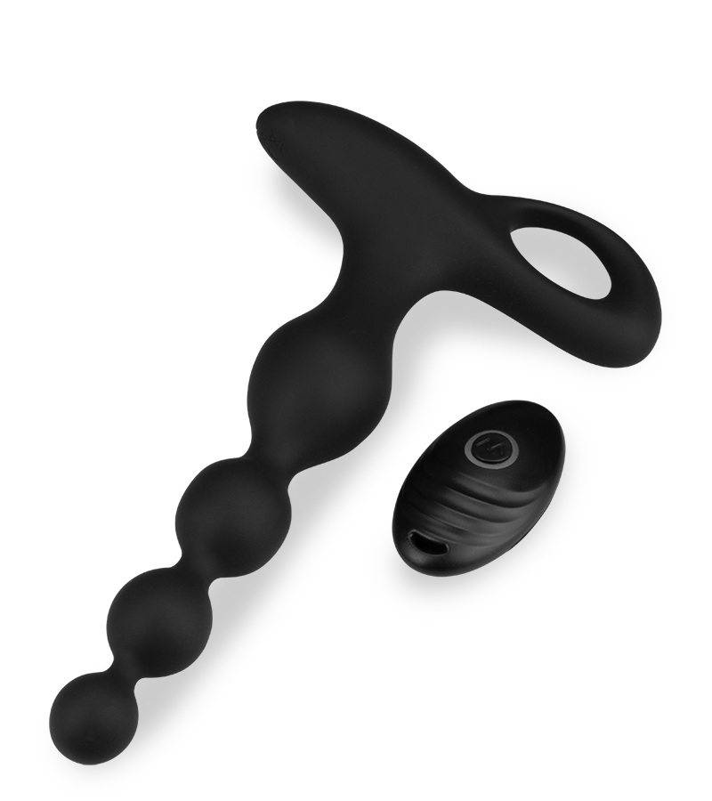 Whisper remote-controlled vibrating anal beads