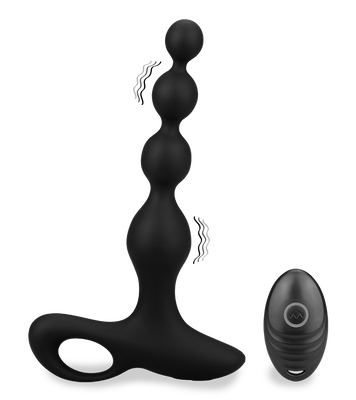 Whisper remote-controlled vibrating anal beads