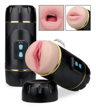 Load image into Gallery viewer, Wild vibrating mouth and pussy masturbator