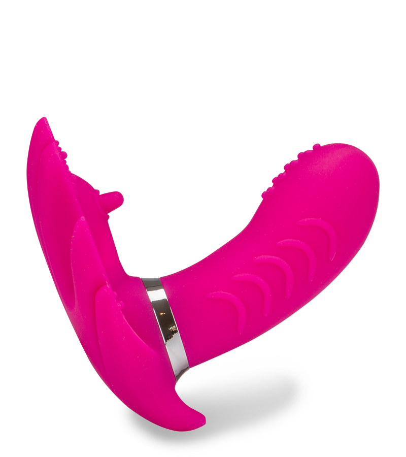 Wireless textured wearable dildo