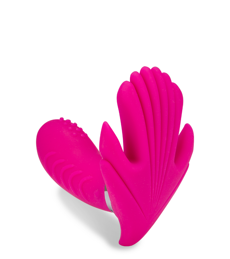 Wireless textured wearable dildo