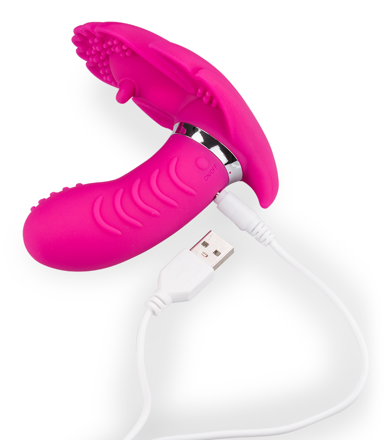 Wireless textured wearable dildo