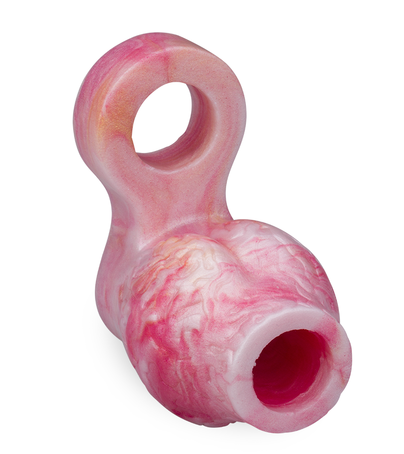 Wolf cock sleeve with knot and ball loop