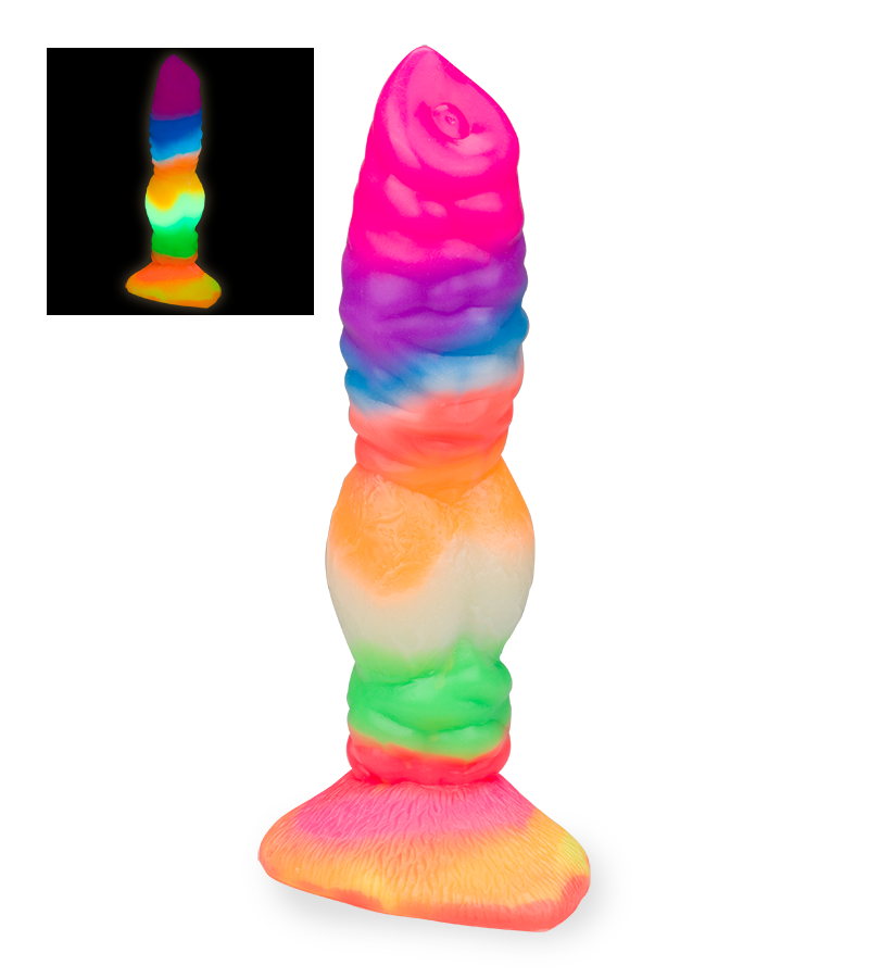 Wolf glow-in-the-dark suction-cup dildo