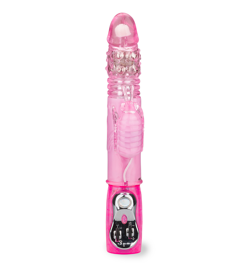 XL Butterfly thrusting rabbit vibrator