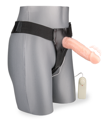 XL-diameter hollow dildo harness