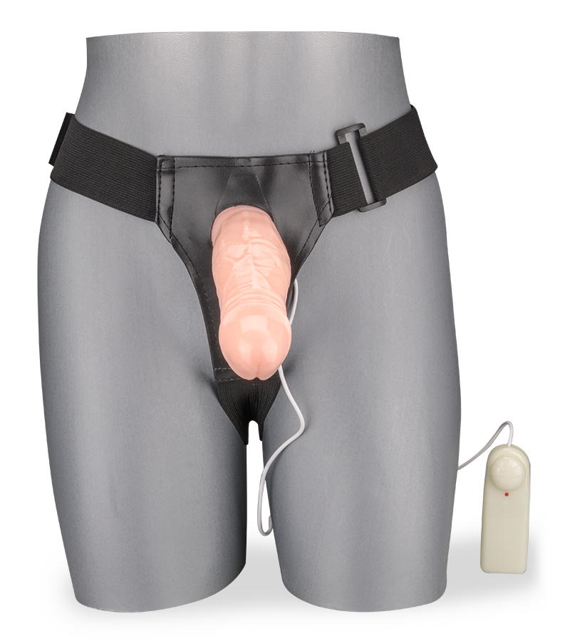 XL-diameter hollow dildo harness