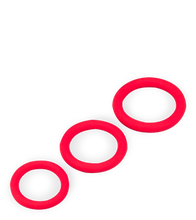 Load image into Gallery viewer, Zoom set of three medical-grade silicone cock rings