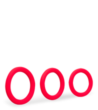 Load image into Gallery viewer, Zoom set of three medical-grade silicone cock rings