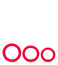 Load image into Gallery viewer, Zoom set of three medical-grade silicone cock rings